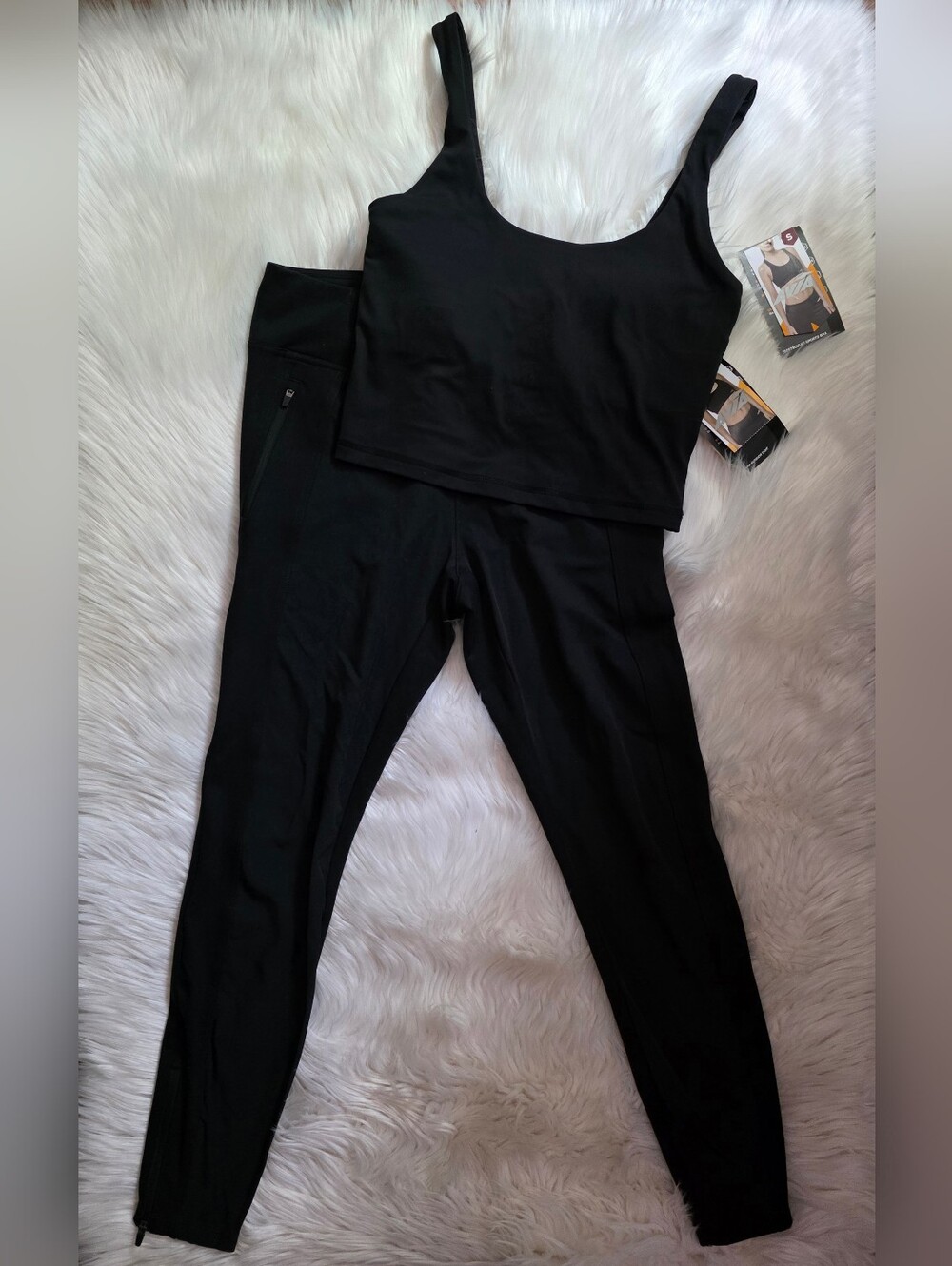 Avia Black Tank Top and Leggings Set- SMALL